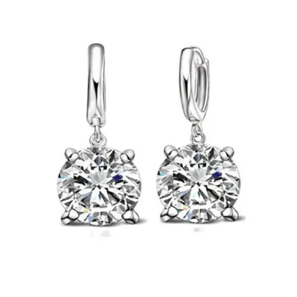 ❤️ NEW 💎 925 Sterling Silver Earrings And Necklace Set Bundle Round Gift - Picture 3 of 4
